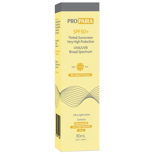 propaira SPF50+ tinted sunscreen
